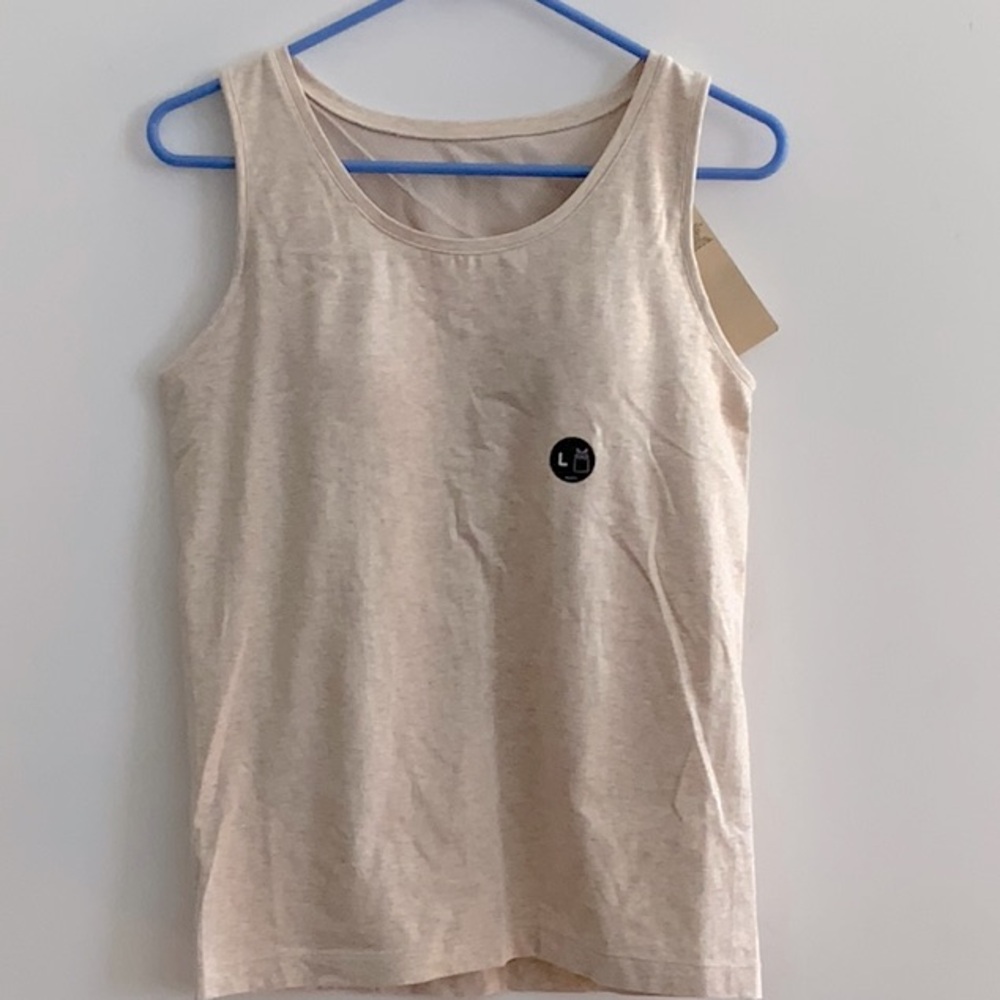 Large Muji Women's Tank Top with built in bra shelf and removable cup